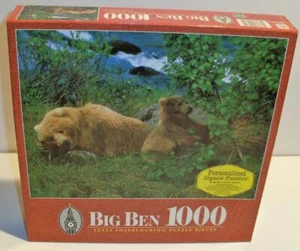 New Sealed 2000 MB BIG BEN Hasbro KODIAK ISLAND AK 1000 Pc Jigsaw Puzzle 4962-13 - Picture 1 of 2