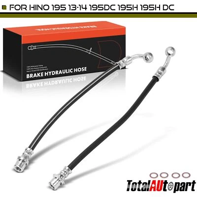 2x Manguera hidráulica de freno para Hino 195 13-14 195DC 195h 195h DC trasera izquierda y derecha Foto 1 de 4