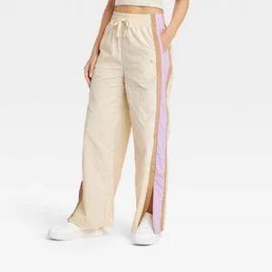 Damen Hose mit weitem Bein - JoyLab Ivory mit rosa Streifen XXL - Bild 1 von 2