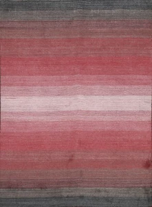 Contemporary Striped Gabbeh Oriental 5x7 Area Rug Wool Hand-knotted Foyer Carpet - Picture 1 of 12