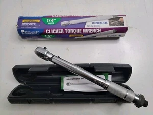 Pittsburgh Clicker Drehmomentschlüssel 02696 1/4" Antrieb 20-200 Zoll lbs Open Box unbenutzt - Bild 1 von 17