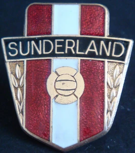SUNDERLAND AFC Rare vintage club crest type badge Brooch pin In gilt 26mm x 30mm - Picture 1 of 2