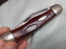 RARE VINTAGE CASE XX #6265 WORMGROOVE REDBONE FOLDING HUNTER KNIFE  1940-64