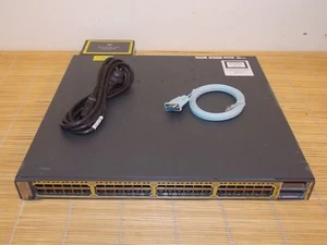 Cisco WS-C3750E-48PD-SF 48xPoE 2 X2-10Gbit Gigabit Switch Stackport defect - Photo 1/1