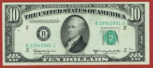 1950-D NEW YORK FRN 10 $ FR#2014-B CH AU - Bild 1 von 2