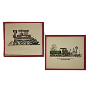 Set of Two Railroad Train Prints 7"x6" 25 Ton and Coal Coke Passenger Engine B&O - Picture 1 of 8