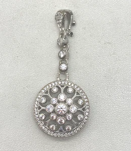 JUDITH RIPKA 925 Silber CZ runder baumelnder Anhänger - 7 g - Bild 1 von 7