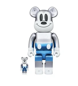 Bearbrick x Disney Fragmentdesign Mickey Mouse 100% & 400% Set New Rare - Picture 1 of 4