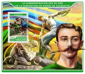 Togo - Juegos Olímpicos Pierre de Coubertin 2017 - Hoja de recuerdo - TG17210b - Imagen 1 de 1