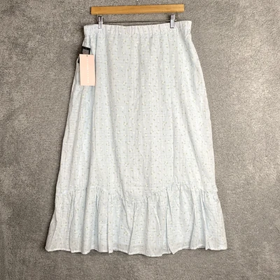 Maxi Falda Rosa Celebridad Para Mujer Azul Floral Talla XL Femenina Primavera Romántica Foto 1 de 4