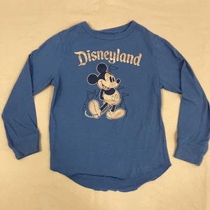Disneyland Blue and Rose Gold Long Sleeve Tee Mickey Mouse Graphic Size Small - Picture 1 of 7