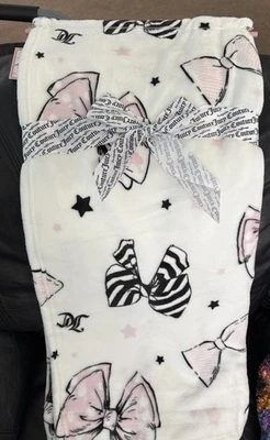 NWT Juicy Couture Plush Bows Stars JC Logo Throw Blanket 50”X60” - Image 1 of 3