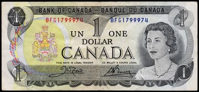 1973 $1 Canada One Dollar Note - BC-46b - Crisp VF / XF  Nice - Image 1 of 2