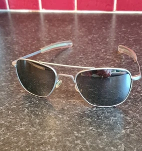 Randolph Engineering Sunglasses 52mm 5 1/2 Brushed Matt Silver Mirrored - Picture 1 of 17
