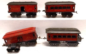 Ives Vintage O Prewar Assorted Ives Railway Passenger Cars: 70, 70, 72, 73 [4] - Picture 1 of 4