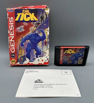The Tick - Sega Genesis - No Manual - Box Damaged - Tested and Working - Image 1 of 4