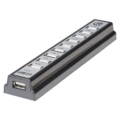 MANHATTAN 161572 10-Port USB 2.0 Desktop Hub - Image 1 of 4