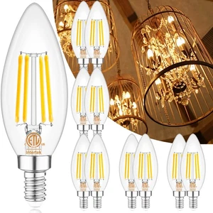 10 Pack Dimmable E12 LED Candelabra Bulbs 2700K Warm White 40W Equivalent - Picture 1 of 7