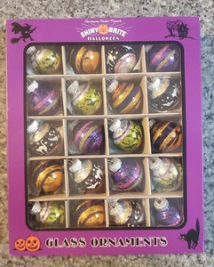 2025 Shiny Brite Christopher Radko Halloween Mini Ornaments set of 20 bats cats - Picture 1 of 8