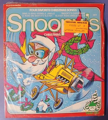 SNOOPY'S CHRISTMAS 45rpm Record EP W/4 Songs,STEREO, 1972 Peter Pan Records#2611 - Image 1 of 4