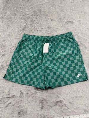Pantalones Cortos Nike Para Hombre XL Verde A Cuadros Bañador Secado Rápido Ajuste Estándar Nuevos Foto 1 de 4