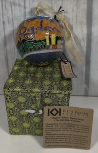 Kitty Keller Ornament Cloisonné 24K Gold Plated - Ogden Utah - With Box / Papers - Picture 1 of 11