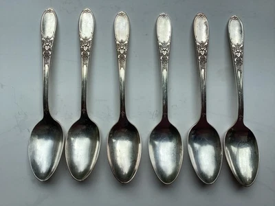 6 чайных ложек - Wm Rogers бордовые / шампанское - Изображение 1 из 4