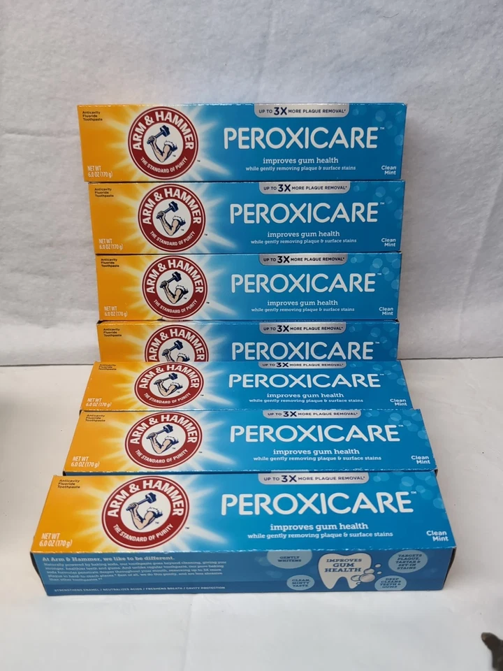 7件Arm & Hammer Peroxicare改善口香糖健康清洁薄荷抗腔牙膏 — 第 1/4 张图片