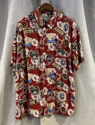 Camisa hawaiana con botones estampado de cerveza para perro Big Dogs Resort Wear XL Foto 1 de 4