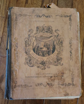 Antique 1854 Mitchell's School Atlas Fourth Revised Edition Fair Condition Foto 1 de 4