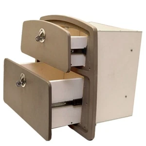 Tracker Boat Storage Tackle Box | Locking 15 x 16 Inch Starboard Gray - Picture 1 of 4