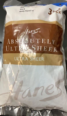 Hanes Absolutely Ultra Sheer pantyhose 3 pair pack slightly Imperfect - Image 1 of 2