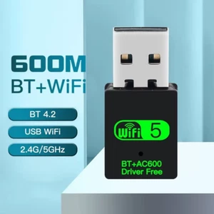 WLAN USB 3.0 Wireless Bluetooth Wifi Adapter 5G /2.4G 600Mbps Dongle Stick NEU - Bild 1 von 12