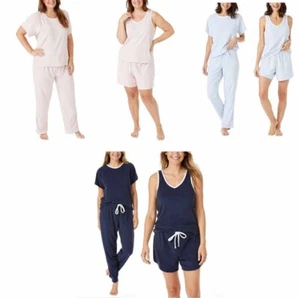 Lucky Brand Women's Terrycloth Pajama Set Tee Tank Shorts Pants - Picture 1 of 14