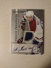 2005-06 Fleer Hot Prospects Hot Material Sergei Kostitsyn Rookie Auto Jersey/199