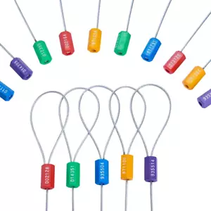 Manipulationssicher Stahl nummerierte Versandsiegel 100 Stück (5 Farben) - Bild 1 von 12