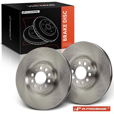 A-Premium 2x Disc Brake Rotors Front Side for Audi TT Quattro 2000-2006 VW Jetta - Image 1 of 4