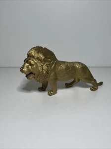 Gold Toy Lion Plastic Made in China Cake Topper Animal Decor Medium - Picture 1 of 6