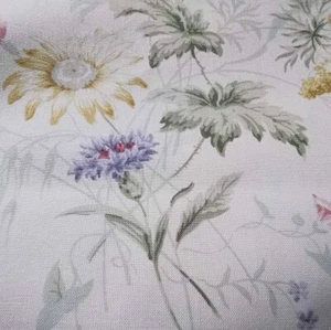 2 x Cornish Meadow Sanderson Fabric Remnants. 1998. 136 x 39cmL and 136 x 32cmL - Picture 1 of 12