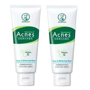 Mentholatum Medicated Acnes Clear & Whitening Creamy Wash 100g x 2 - Picture 1 of 3