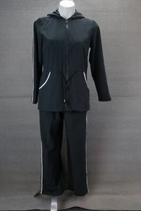 Bolle Women's Track Suit Sz Small Top Medium Pants Black Zip up Jacket - Picture 1 of 12