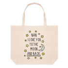 Nan I Love You To The Moon And Back Large Beach Tote Bag - Funny Grandma