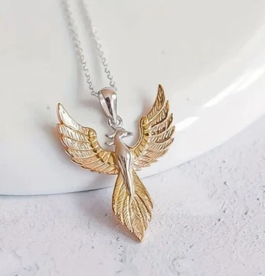 Collar colgante estilo vintage Phoenix cadena suéter para mujeres y niñas joyería Foto 1 de 4