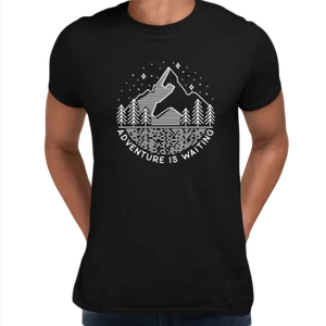 Adventure is Waiting Outdoor Minimal design T-shirt - Picture 1 of 23