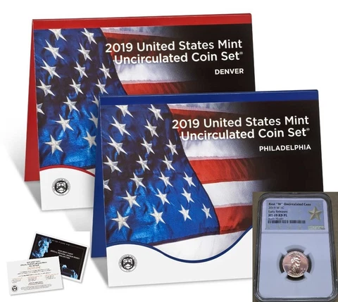 2019 uncirculated coin set first w lincoln cent ngc ms68 rd proof like er Cover