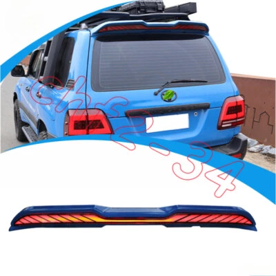 Alerón de techo trasero para Toyota Land Cruiser LC100 con luces LED de giro/freno Foto 1 de 4