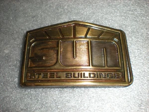 Vintage Sun Steel Buildings Belt Buckle 1988 Siskiyou Williams Oregon - Picture 1 of 8