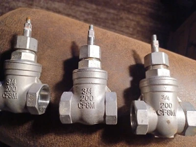 New Sharpe 3/4” Gate Valve FT 316SS CF8M 200 PSI  No handle - Image 1 of 4