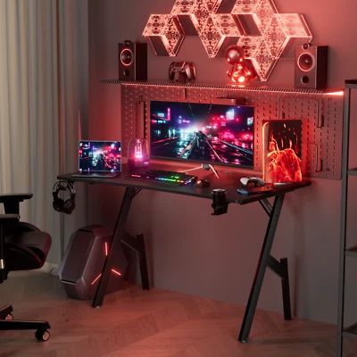 47 Inch Gaming Desk Gamer Table Computer Desk PC Workstation - Image 1 of 4
