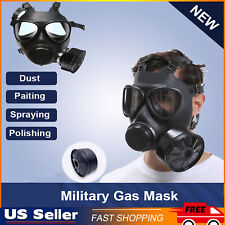 Chemical Gas Mask Full Face Cover Respirator 1PC 40mm Carbon Filter Safety USA